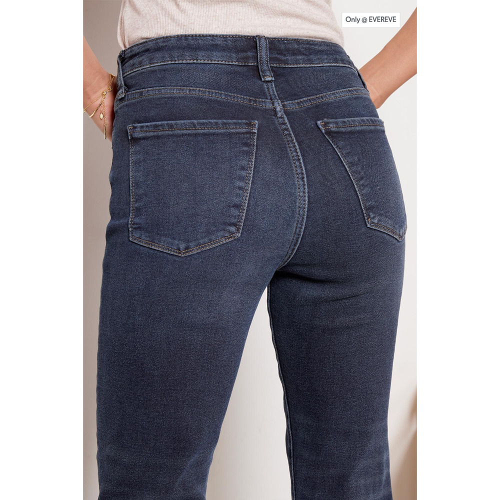 EVEREVE NWT High Rise EVER Straight Dark Wash Denim Jean // 00 - Picture 4 of 13